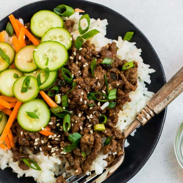 Korean beef Saute Bowl (brown rice)