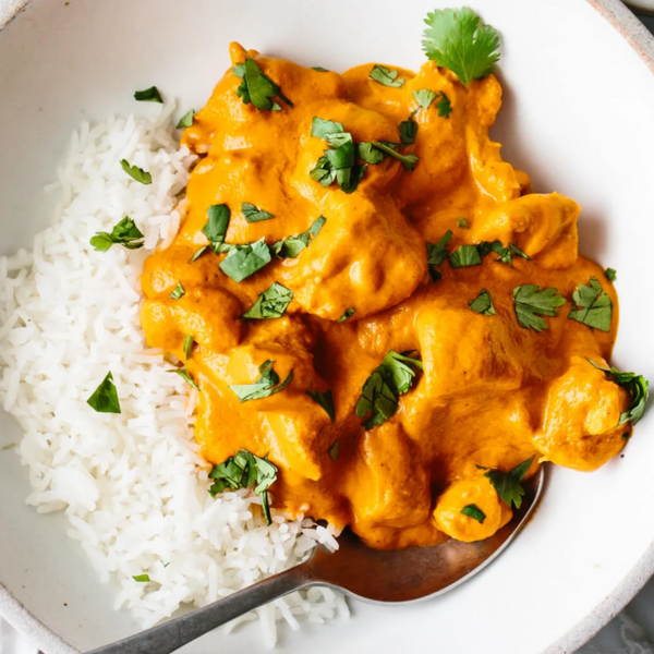 Indian Butter Chicken over Jeera Rice