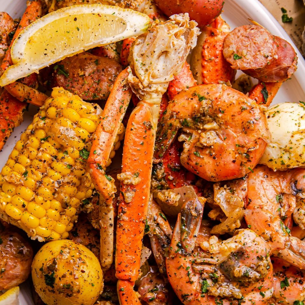 Cajun Seafood Boil with Garlic Butter Sauce
