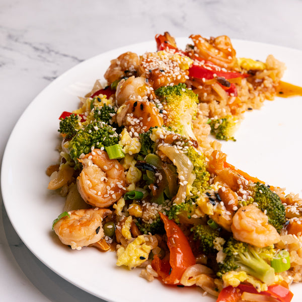 Honey Garlic Shrimp w/Veggie Fried Rice