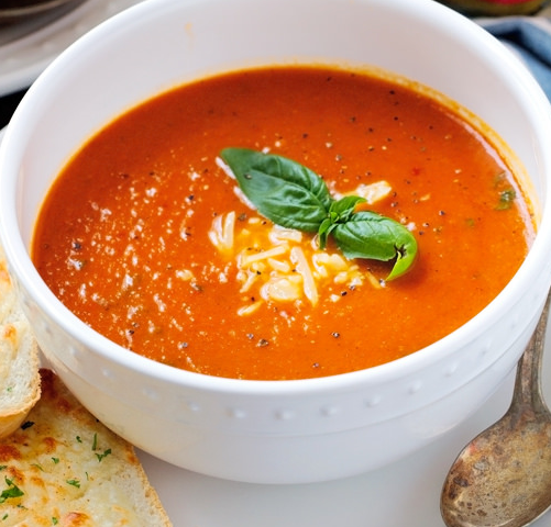 Roasted Tomato-Basil Soup (V)