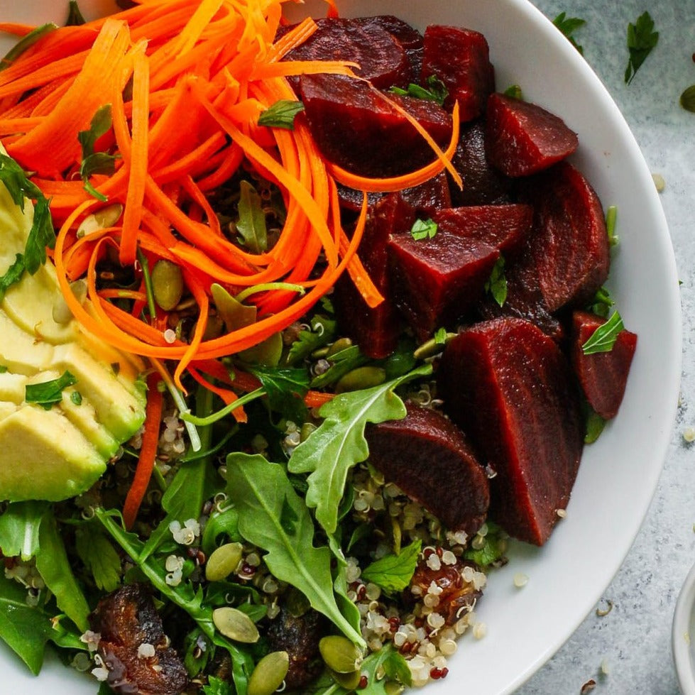 Macro Beet-Chicken Salad w/Sweet Tahini