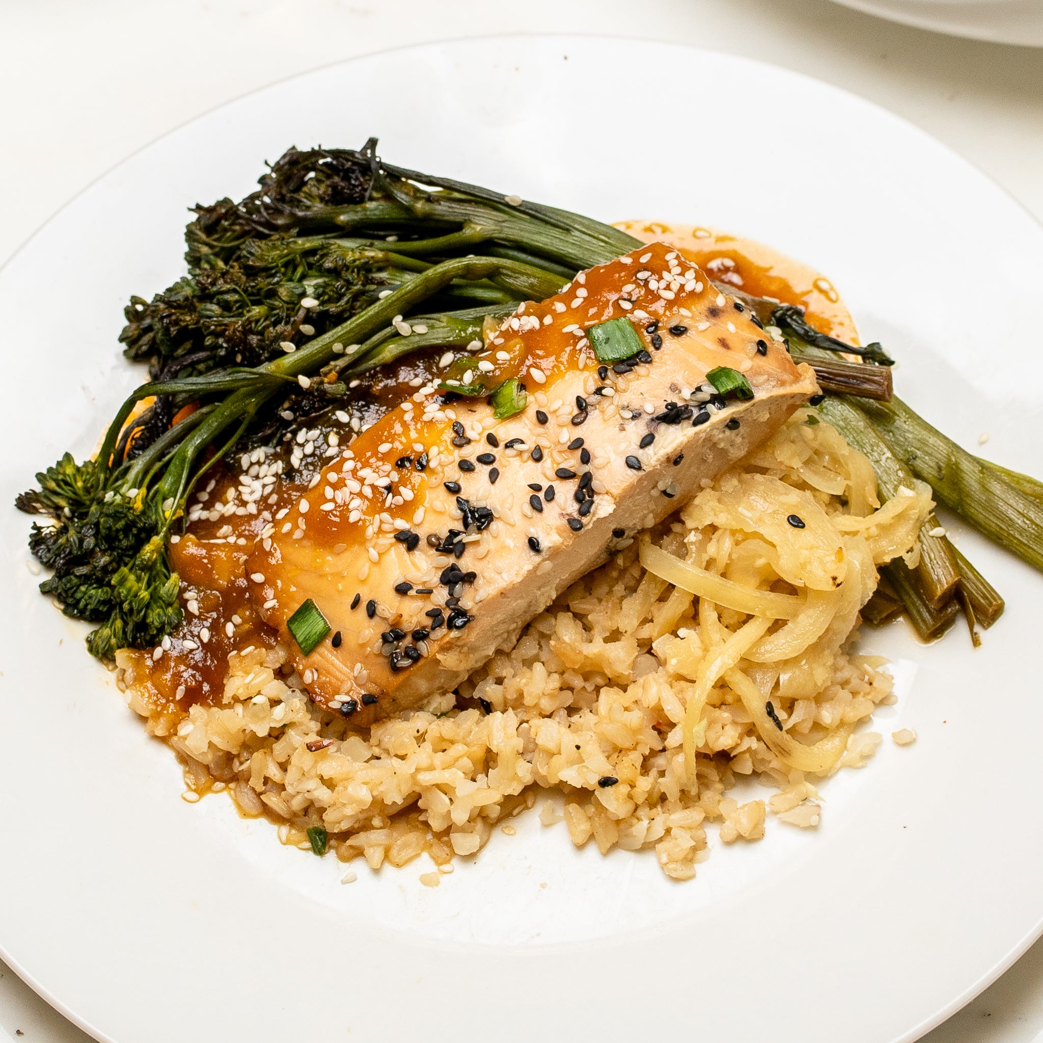 Teriyaki Salmon Bowl w/Pickled Ginger