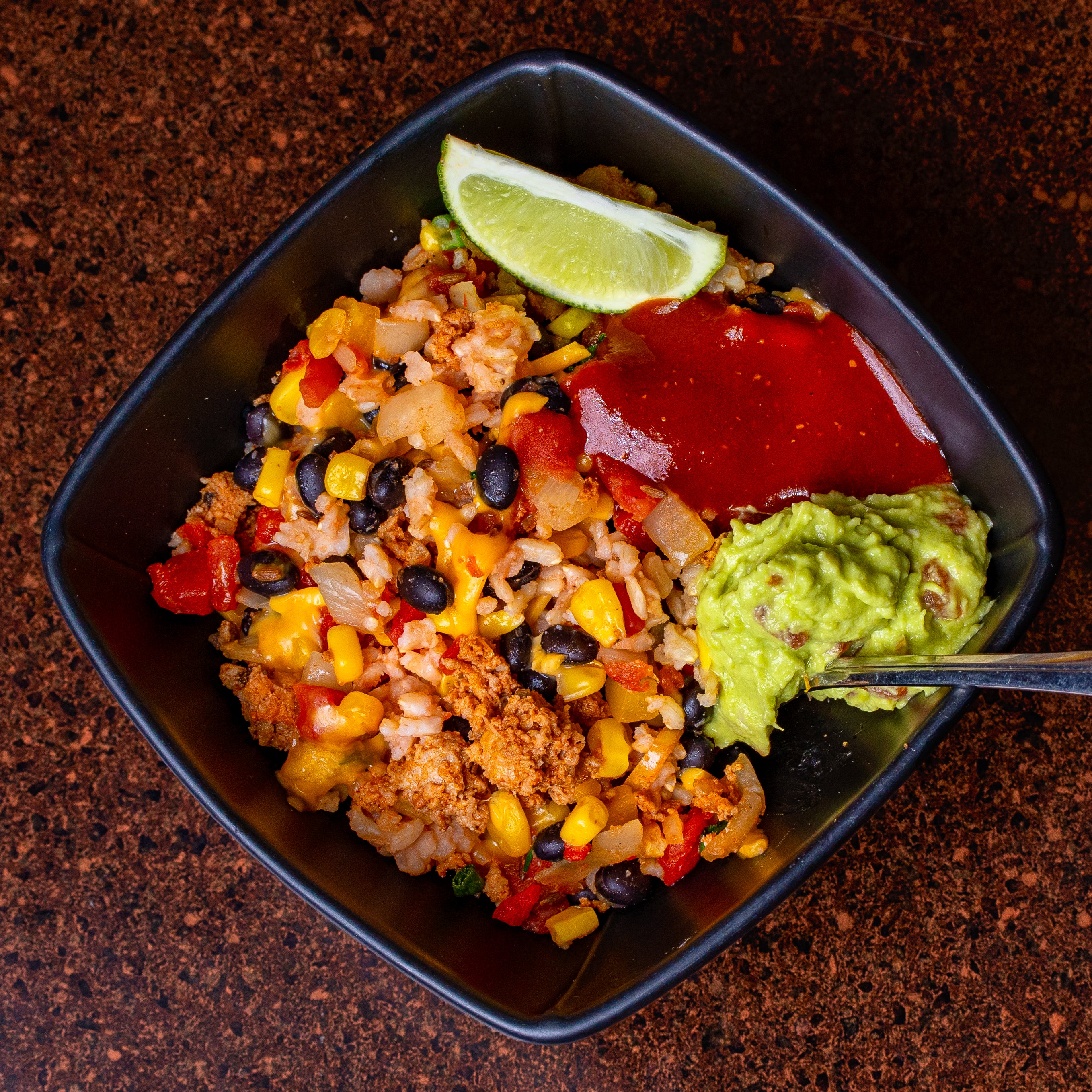Turkey Enchilada Bowl w/Guacamole