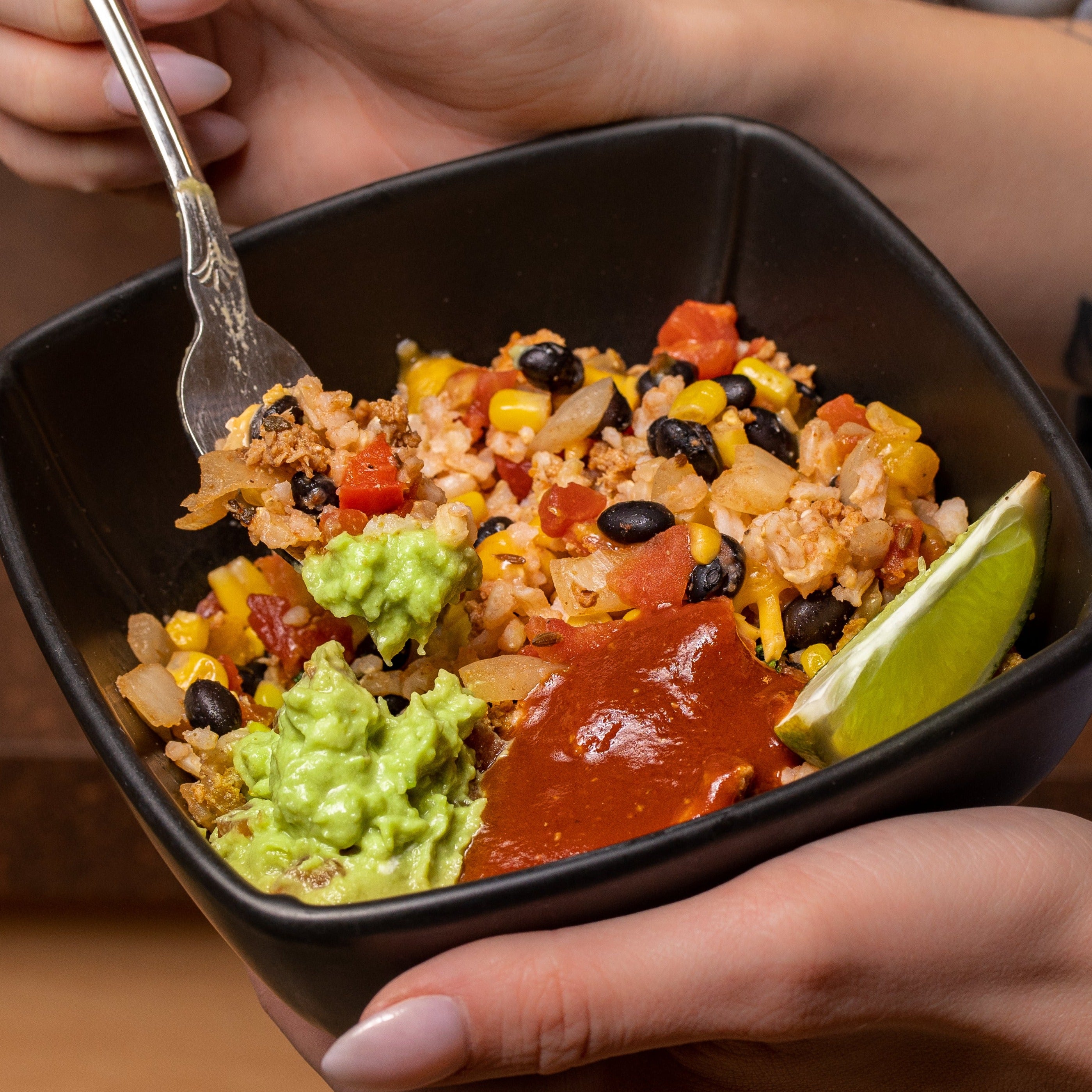 Turkey Enchilada Bowl w/Guacamole