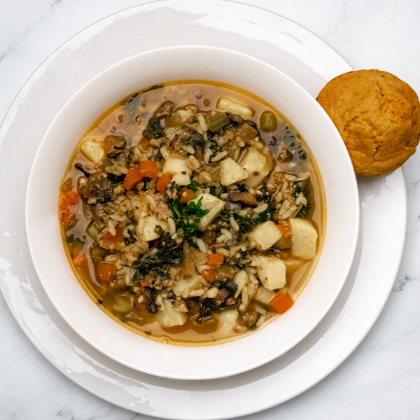 Autumn Wild Rice Turkey Soup